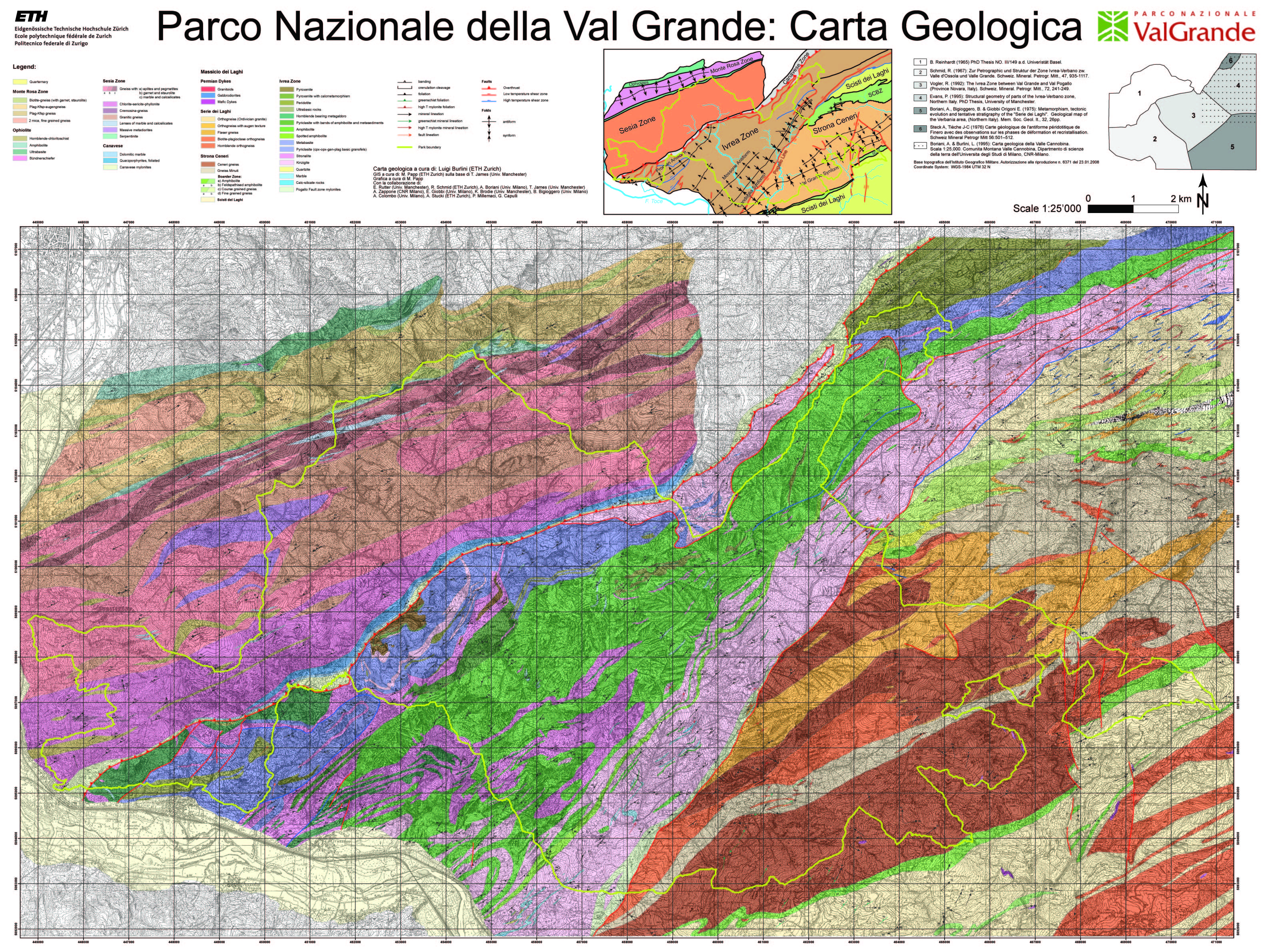 Carta geologica della Val Grande